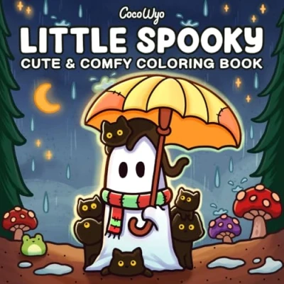 Abbildung von Little Spooky: Coloring Book for Adults and Teens Featuring Cute Creepy Creatures in Cozy Hygge Moments Relaxation (Cozy Spaces Coloring)