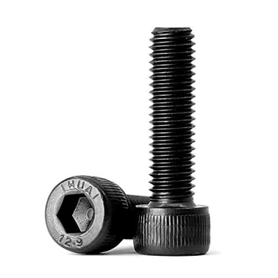 Abbildung von (60 Stück) M6x16mm Innensechskantschraube 12,9 Grad Kohlenstoffstahl Zylinderschrauben mit Innensechskant schrauben Vollgewinde schwarz