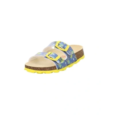 Abbildung von Superfit Fussbettpantoffel Hausschuh, BLAU/GELB 8080, 25 EU
