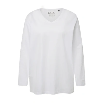 Abbildung von Ulla Popken Basicv Strickpullover, Damen, Größe: 50/52, Snow white
