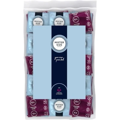 Abbildung von MISTER SIZE Kondome Extra Dünn &amp; Hauchzart Gefühlsecht Feucht Perfekte Passform Aus Naturkautschuk Latex für Natürliches Gefühl Höchste Sicherheit (100er Pack, 64mm)