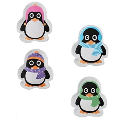 Abbildung von Taschenwärmer wiederverwendbar 4er Set Pinguin Handwärmer für unterwegs Winter Hand Taschen Wämer Wichtel Nikolaus Weihnachten Geschenk