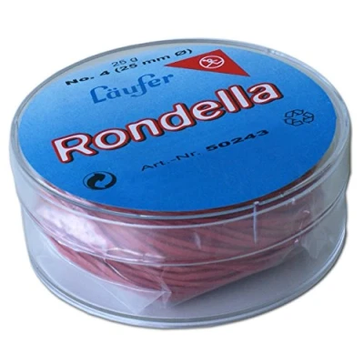 Abbildung von Läufer 50243 Rondella Gummiringe Nr. 4, Durchmesser 25 mm, 25g Runddose, rot, besonders langlebig