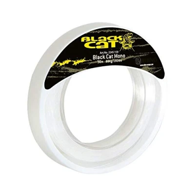 Abbildung von Black Cat Mono Leader Vorfachmaterial 50m 1,2mm 68kg/150lb Monofile Schnur