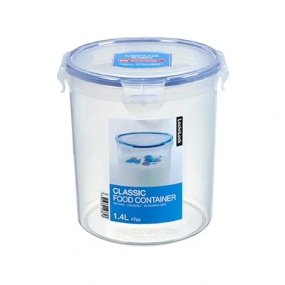 Abbildung von LocknLock PP Classic Frischhaltedose, 1,4 L, Ø 142 x 147 mm, 100 % luft und wasserdicht, Cleveres Verschluss System, Vorratsdose für Kühlschrank &amp; Gefrierfach