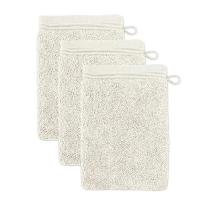Abbildung von Möve Superwuschel Waschhandschuh 15 x 20 cm aus 100% Baumwolle, Nature 3er Set