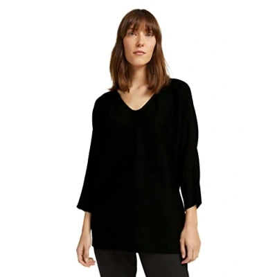 Abbildung von TOM TAILOR Damen 1029665 Basic Pullover, 14482 Deep Black, S