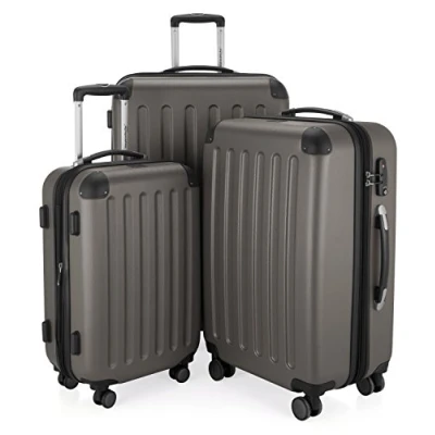 Abbildung von HAUPTSTADTKOFFER SPREE 3er Trolley Set Rollkoffer Reisekoffer, (S, M und L) Koffer Set, 4 Doppel Rollen, , Graphite