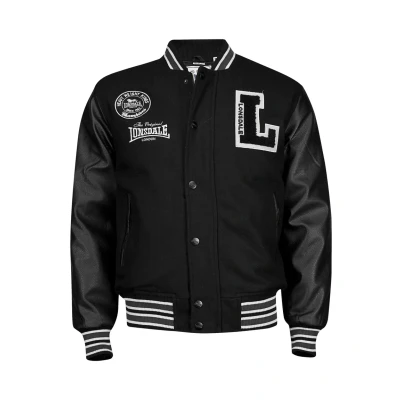 Abbildung von Lonsdale College Oxford ALL Season Bomberjacke, Herren, Größe: Large, Black