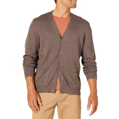Abbildung von Amazon Essentials Herren Baumwollstrickjacken, Braunheide, XS