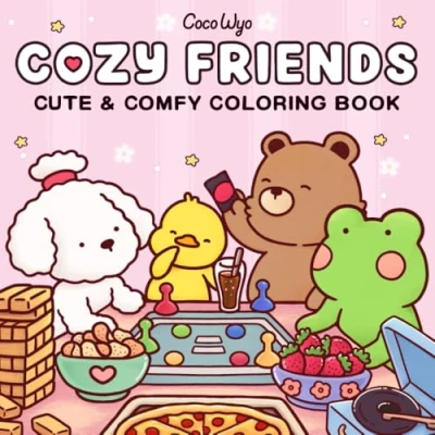 Abbildung von Cozy Friends: Coloring Book for Adults and Teens Featuring Super Cute Animal Characters with Easy Simple Designs Relaxation (Cozy Spaces Coloring)