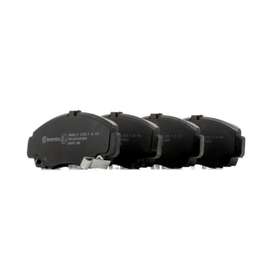 Abbildung von BREMBO P 28 034 Bremsbelagsatz mit akustischer Verschleißwarnung ohne Zubehör HONDA: ACCORD 7 Limousine, 8, CIVIC ACURA: TSX