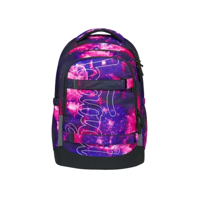 Abbildung von Baagl Schulrucksack für Jungen Mädchen Teenager Skate Max Skateboard Rucksack Kinderrucksack mit Laptopfach und Brustgurt Schule, Weiterführendeschule, Mittelschule, 30 l (Galaxy)