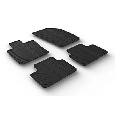 Abbildung von Gledring 0395 Fußmattensatz Gummi vorne und hinten 4 schwarz 750mm 550mm VOLVO: V60 II