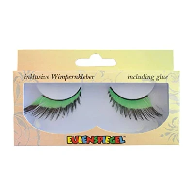 Abbildung von Eulenspiegel 000632 Wimpern schwarz, grün, 1 ml Spezial Wimpernkleber, Anleitung