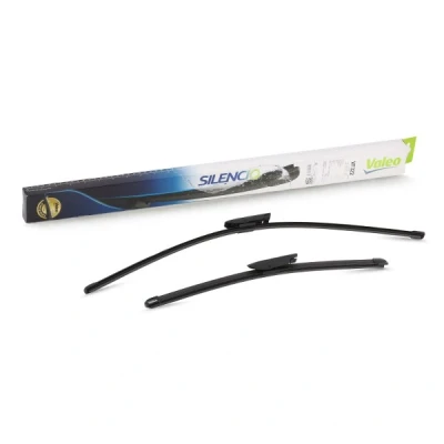 Abbildung von Scheibenwischer Valeo Silencio X.trm, Flat Blade Set 574363 vorne Rahmenlos Bajonettbefestigung RENAULT: Megane 3 Grandtour, CLIO 3, 4