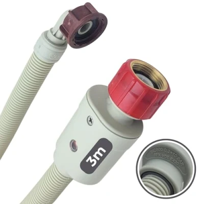 Abbildung von Lichtblau Aquastop Schlauch I 3,0m Waschmaschine Sicherheitszulaufschlauch 2995 MIT METALLGEWINDE 3/4 Zoll für und Geschirrspüler Universal Zulaufschlauch Aquastopp Wasserstopp