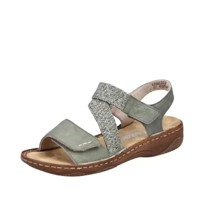 Abbildung von Rieker Damen V2862 Riemchensandalen, Grün, 40 EU
