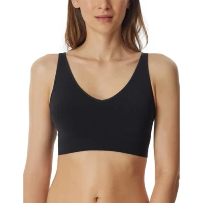 Abbildung von Schiesser Damen Soft Bh mit Herausnehmbaren Pads Nahtlos Classic Seamless,Schwarz_181106,M