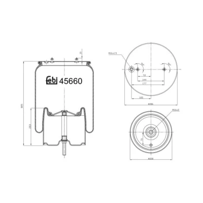 Abbildung von FEBI BILSTEIN 45660 Federbalg, Luftfederung