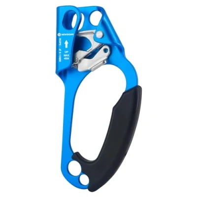 Abbildung von NewDoar UIAA &amp; CE zertifizierte Handsteigklemme Seilklemme Ascension Kletterbaum Baumpfleger Abseilen Ausrüstung für 8 13 mm Seil Rechte Hand Blau