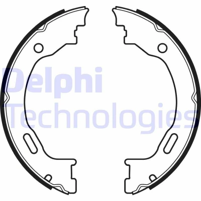 Abbildung von DELPHI LS2077 Handbremsbeläge CHRYSLER: 300C Saloon, Touring, LANCIA: Thema Saloon