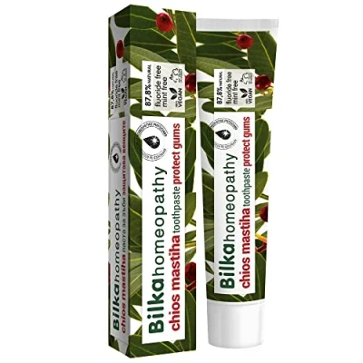 Abbildung von Bilka Homeopathy Chios Mastiha Zahncreme, Natürlicher Zahnfleischschutz Zahnpasta, Fluoridfrei, Mentholfrei, Zuckerfrei, 1x75ml