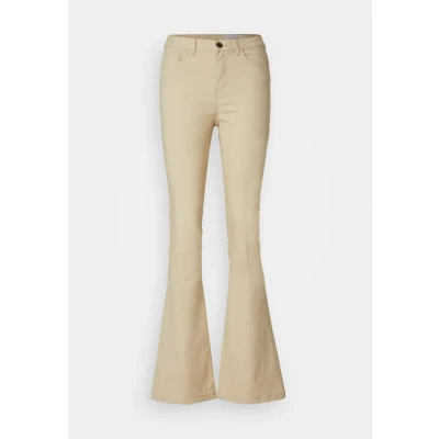 Abbildung von Noisy May Nmsallie Flared Jeans, Damen, Größe: 25x30, Oatmeal