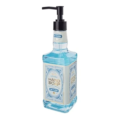 Abbildung von accentra Handseife Gin FLAVOR in Flasche Ginflaschen Optik, 480ml im Pumpspender, Flüssigseife, Duft nachfüllbar