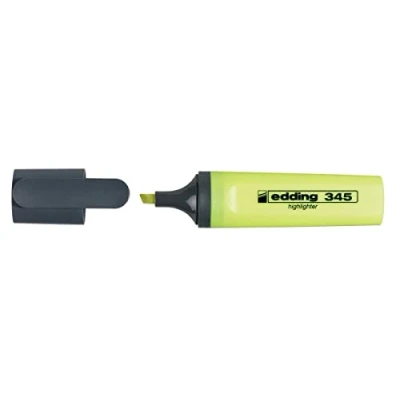 Abbildung von edding 345 Textmarker gelb 10 Highlighter Keilspitze 2 5 mm ideal für leuchtende Markierungen und Hervorhebung von Textpassagen Notizen