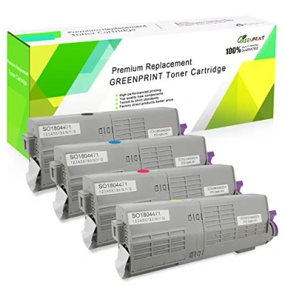 Abbildung von GREENPRINT 4 Farben Kompatible Tonerkartuschen C542 C532 MC563 MC573 7000 Seiten Für Schwarz &amp; 6000 C M Y Oki Okidata Farblaserdrucker C532dn C542dn MC563dn MC573dn