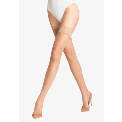 Abbildung von Falke Shelina Overkneestrümpfe, Damen, Größe: 35/37, Golden