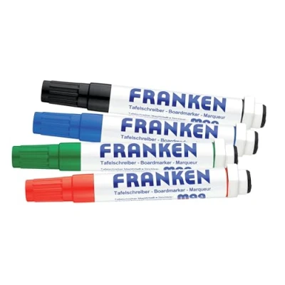 Abbildung von FRANKEN KombiMarker MagWrite, 1 3 mm runde Spitze, 4 Stück, farblich sortiert, Z1703