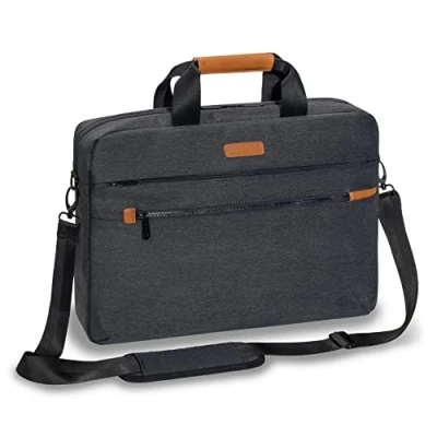 Abbildung von Pedea Laptoptasche Elegance Pro Notebook Tasche 17,3 Zoll (43,9 cm) Umhängetasche mit Schultergurt und Tablet PC Fach bis 11 (27,96 cm), Grau