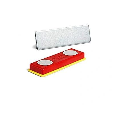 Abbildung von Durable Magnet Set und Metallplättchen, 10 Stück, rot/gelb, 891700