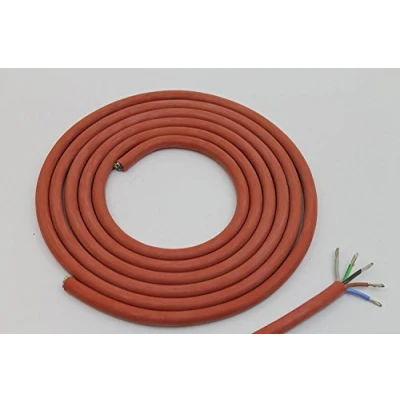Abbildung von 5 Meter (m) Silikonkabel 5x1,5 mm² SiHF Hitzebeständige und flexible Silikonleitung Saunakabel Optimal für Saunaöfen 60C bis +180C Wärmegeräte, Scheinwerfer, Heizkraftwerke etc.