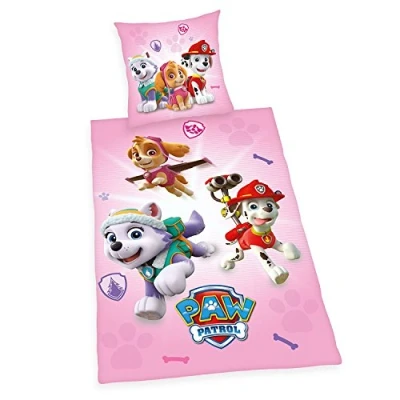 Abbildung von Herding PAW PATROL Bettwäsche Set, Wendemotiv, Baumwolle/Renforcé, Deutsche Größe, Bettbezug 135 x 200 cm, Kopfkissenbezug 80 cm