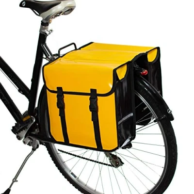 Abbildung von BikyBag Classic CW wasserdichte Fahrrad Doppeltasche, Fahrradtasche, Fahrrad, Pendler, Einkaufstasche, (Gelb)