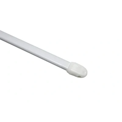 Abbildung von GARDINIA Vitragestange flachoval, Ausziehbar, Gardinenstange ohne Bohren und Schrauben, Metall / Kunststoff, Messing, 60 100 cm, 2 Stück