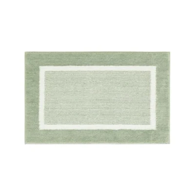 Abbildung von andiamo Badematte rutschfest Maui Badezimmerteppich weich und flauschig Duschvorleger für Badezimmer Badteppich waschbar 40 x 60 cm Salbei