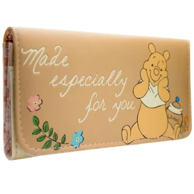 Abbildung von Winnie The Pooh Blumen &amp; Honig Extra für Dich Portemonnaie Tri Fold Münzfach Kartenhalter, Orange