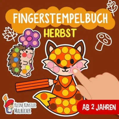 Abbildung von Fingerstempelbuch Ab 2 Jahren: Herbst Fingerstempeln, Malen und Basteln! Das große Fingerstempel Buch für Kinder Bastelbuch Jungen Mädchen Fingerfarben Stempelbuch