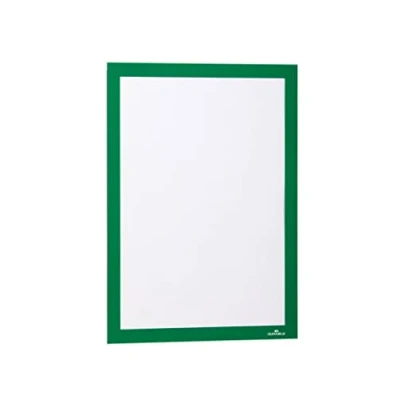 Abbildung von Durable Info Rahmen Duraframe (A4, selbstklebend mit Magnetverschluss) 2 Stück, grün, 487205