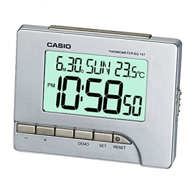 Abbildung von CASIO Quarzwecker »DQ 747 8EF«, Wecker, digital, mit Thermometer, Tagesalarm, Schlummerfunktion