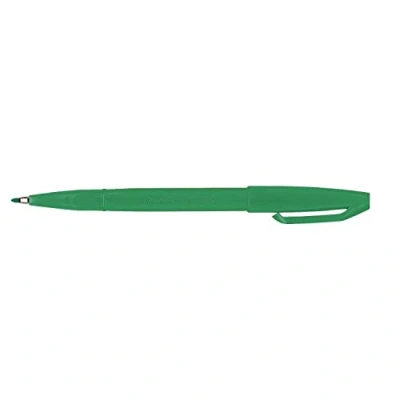 Abbildung von Pentel S520 D Sign Pen Faserschreiber, 0,8 mm Strichstärke, grün, 12er Pack