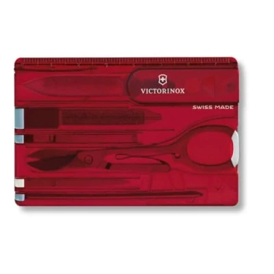 Abbildung von Victorinox Multitool Karte, Swiss Card Classic, Taschenmesser in Kreditkartenformat, 10 Funktionen, Spitzklinge, Schere