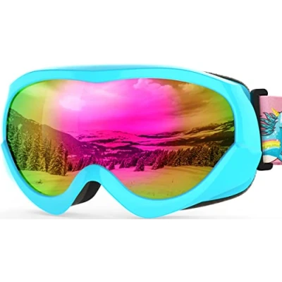 Abbildung von OutdoorMaster Kinder Skibrille Helmkompatible Schneebrille für Jungen &amp; Mädchen mit 100% UV Schutz VLT 13.5%