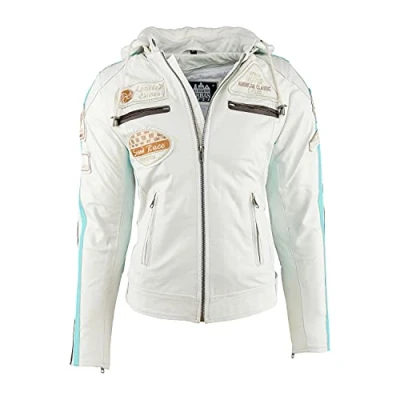 Abbildung von URBAN 5884 Motorradjacke Damen Mit Protektoren, Damenjacke aus Lammleder, Protektoren für Rücken, Schultern und Ellenbogen