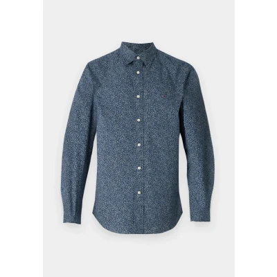 Abbildung von Tommy Hilfiger FLEX Floral Shirt Hemd, Herren, Größe: Medium, Night sky/ivory