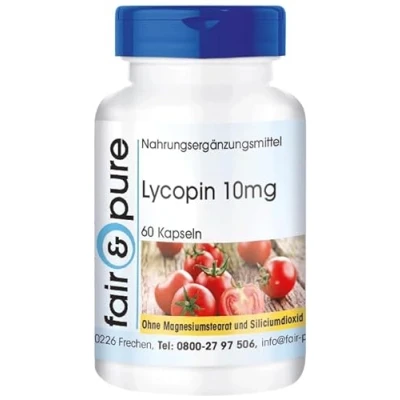 Abbildung von Fair &amp; Pure® Lycopin Kapseln 10mg 60 Carotinoid aus Tomatenextrakt vegan ohne Magnesiumstearat